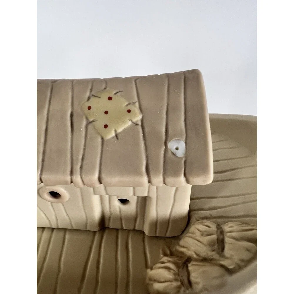 Noah's Ark Nightlight Vintage Precious Moments 2 by 2 Porcelain (Please‎ Read)
